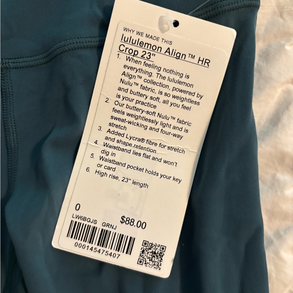 lululemon athletica Align HR Crop 23" - Teal